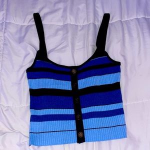 Multiple shades of blue, buttons in the front, tank top, Cotton On